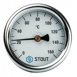 Термометр биметаллический погружной Dn 63 мм, гильза 50мм арт.:SIM-0002-635015 STOUT