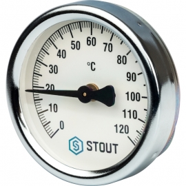 Термометр биметаллический накладной Корпус 63мм 120С арт.:SIM-0004-630015 STOUT