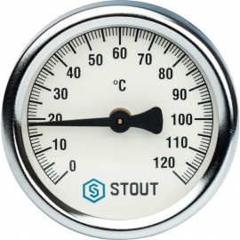 Термометр биметаллический накладной Корпус 63мм 120С арт.:SIM-0004-630015 STOUT