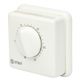 STE-0001-000001 STOUT Комнатный проводной термостат TI-N с переключателем зима-лето и светодиодом
